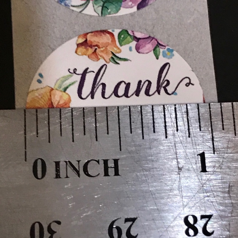 200 thank you stickers 1” round 8 designs - Picture 3 of 7